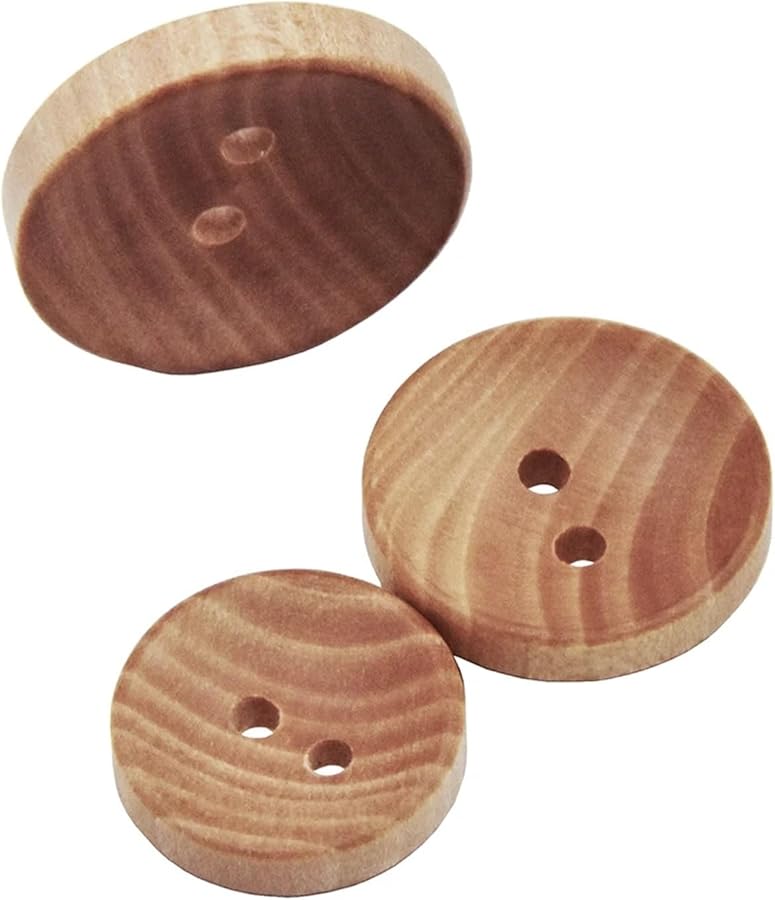 أزرار خياطة بتصميم حبيبات الخشب 150 قطعة قطر 10 مم للحرف القمصان الملابس الزخارف - Image 3